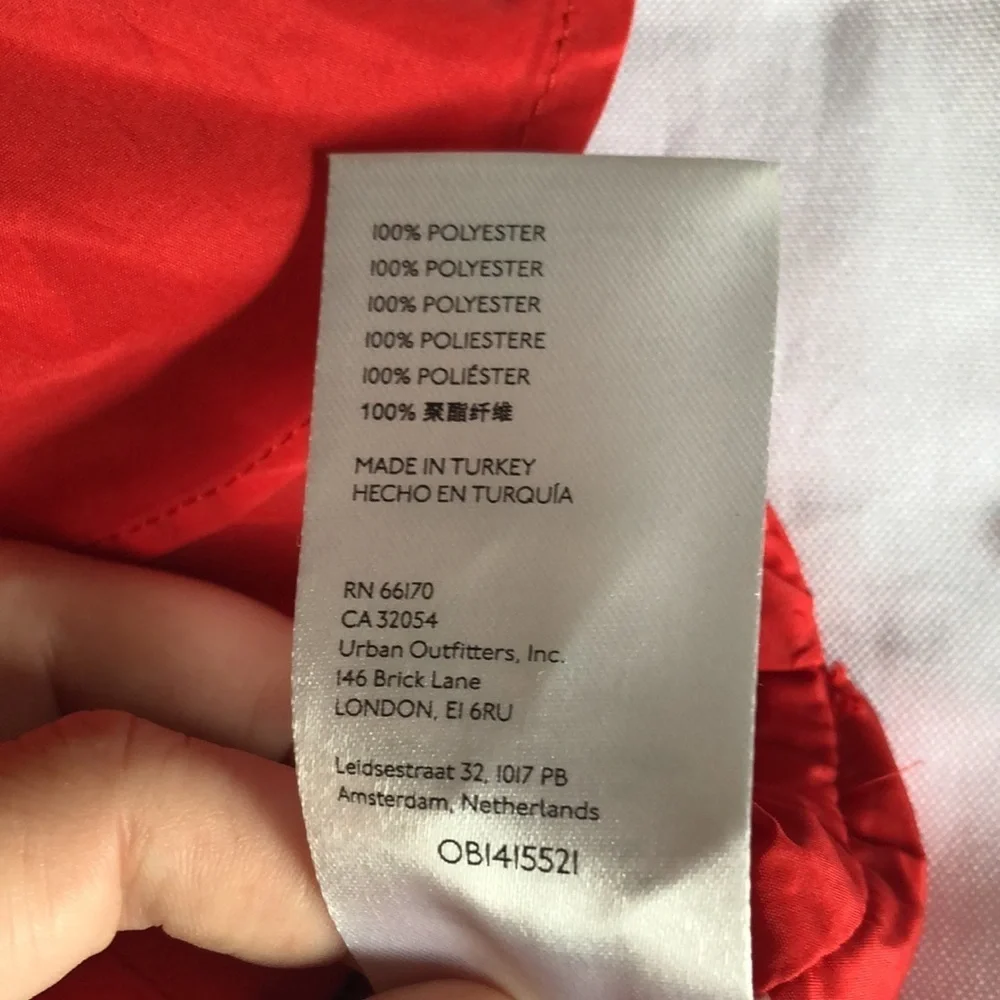 💛 4 💛 NWT Anthro Taffeta Ruffled Bib Side Zip Red Tank Twist Back Cutout - Picture 6 of 6